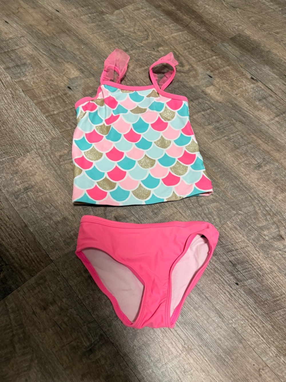 Carter's Pink & Aqua Mermaid Scale Tankini Set